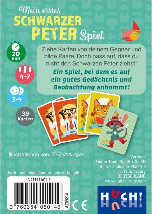 Immagine prodotto Il mio primo gioco Black Peter - cani e gatti (d) (Tedesco)