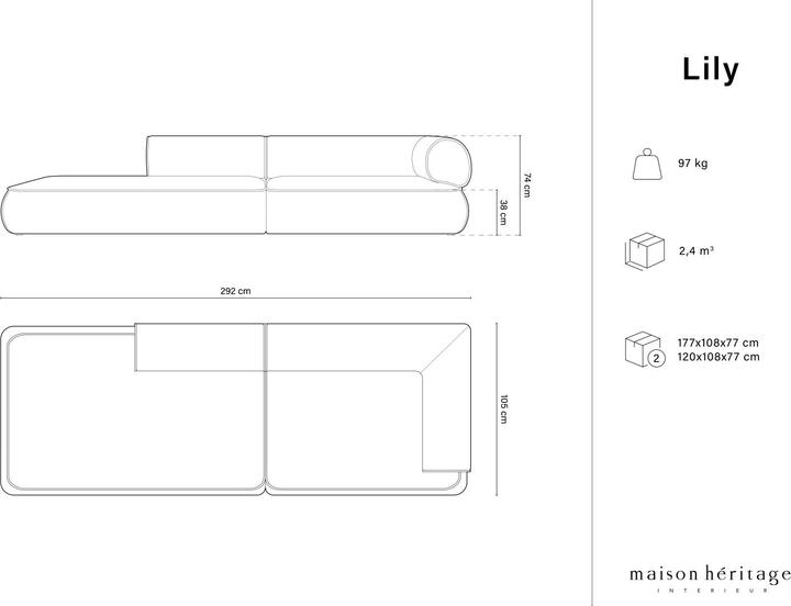 Produktbild Maison Heritage Lily (4-Sitzer, 2-Sitzer, 3-Sitzer)