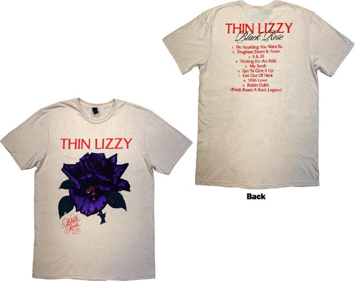 Produktbild Thin Lizzy Black Rose Tracklist Back Print (M)