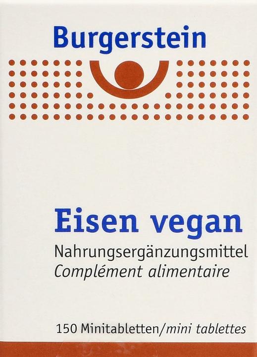Etichetta energetica Burgerstein Ferro vegano (150 Pezzo/i, Pillole, 115 g)