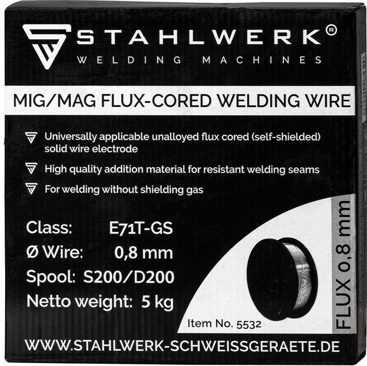 Produktbild Stahlwerk Fülldraht MIG MAG E71T-GS Ø 0,8 mm S200/ D200 5 kg Drahtrolle