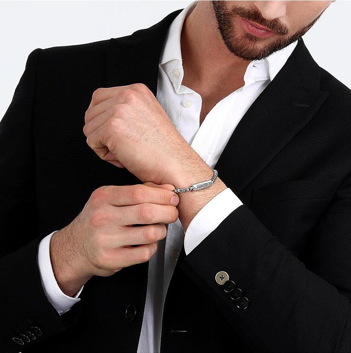 Immagine prodotto Maserati Bracciale in acciaio (22 cm, Acciaio inossidabile)