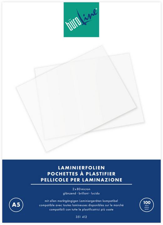 Produktbild BüroLine Laminier-Folien - Standard (A5, 100 Stück, 80 µm)