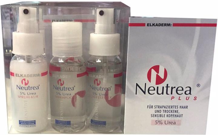 Elkaderm Neutrea Mini Set Urea Shampoo Fön Festiger & Sprühkur (Haarpflege set)