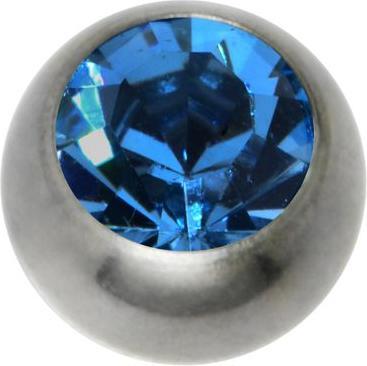 Actual product image Bijouteria 1.2mm Titanium piercing part (Crystal, Titanium)