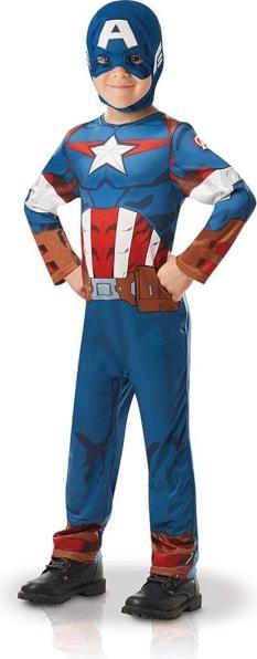 Actual product image Rubies Captain America costume 116cm 5-6 years with fabric mask (M)