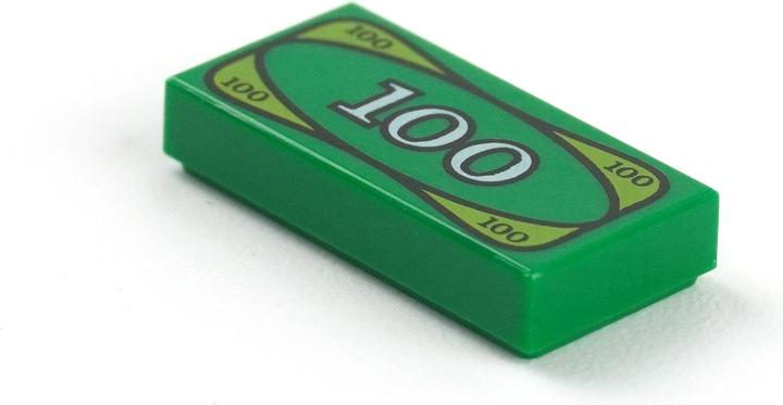 Actual product image LEGO Billet de banque 1x2 tuile - Green 3069bpx7 - 50x (3069, LEGO Accessories)