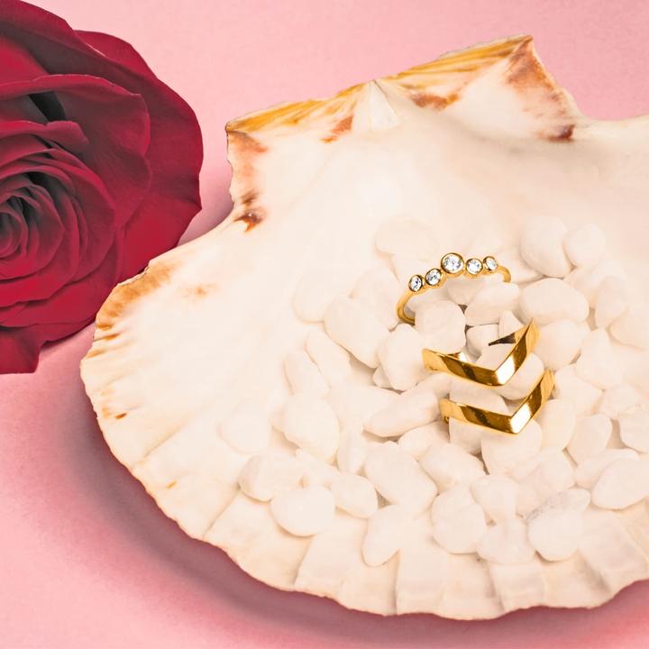 Actual product image Candy Brooks ring, 925 sterling silver, gold-plated (50, 925 Silver)