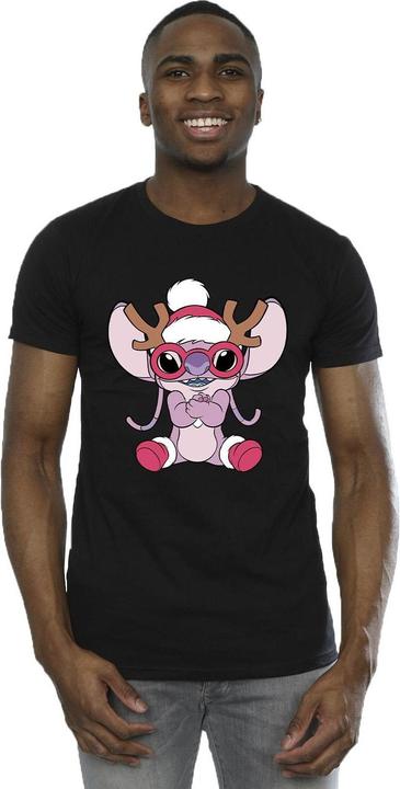 Immagine prodotto Disney Lilo & Stitch Angel Reindeer Maglietta Uomo (S)