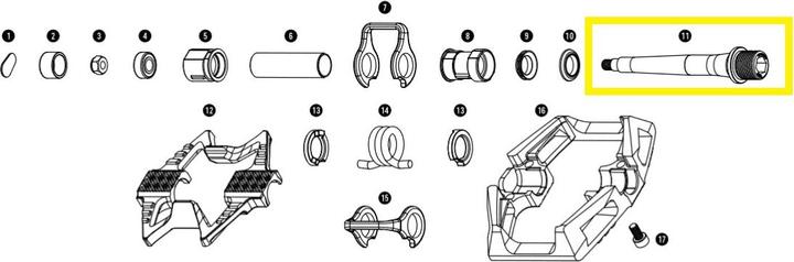 Immagine prodotto Crankbrothers Asse di ricambio per pedali Mallet DH / Mallet E LS