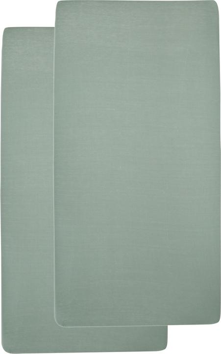 Meyco lenzuolo aderente in jersey 2-pack 60x120 verde pietra