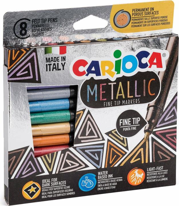 Actual product image Carioca 43162 Felt-tip pen Multi-coloured 8 piece(s) (Multicoloured, Multicolor, multicolour, 8 x)