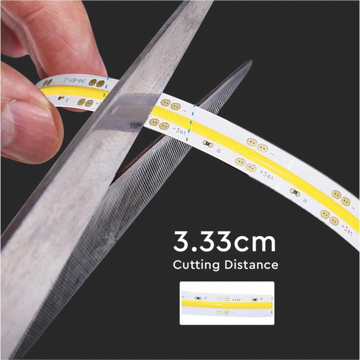 Produktbild V-TAC LED-Strip VT-COB 421 EEK: F, 10W, 960lm, 3000K, 5m (Warmweiss, 500 cm, Indoor)
