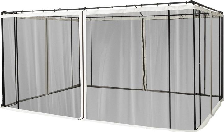 Outsunny Fliegennetz für 3 x 3 m Pavillons mit Reissverschluss (352 cm, 352 cm)