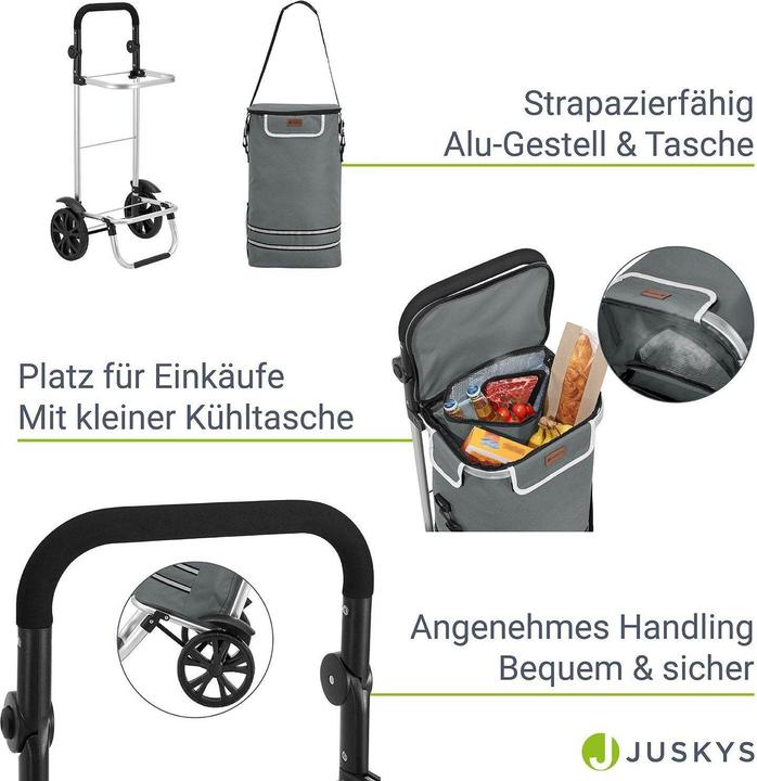 Immagine prodotto Juskys Carrello spesa 3in1