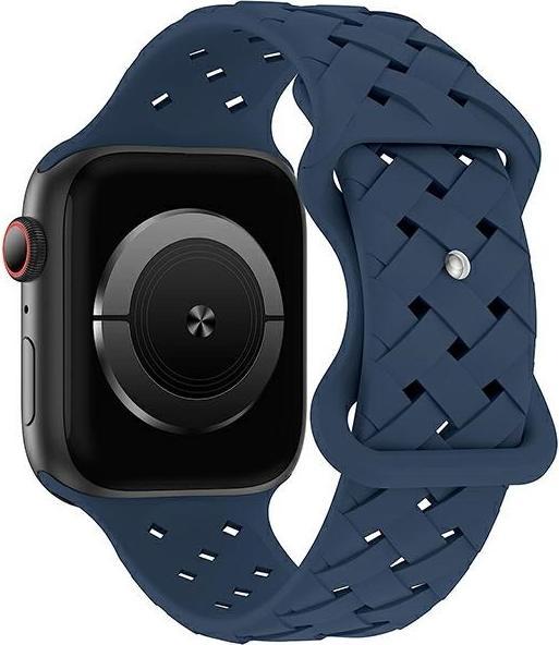 Immagine prodotto Beline pasek Apple Watch Silicone Woven 42/44/45/49mm niebieski /scatola blu profondo (Silicone)