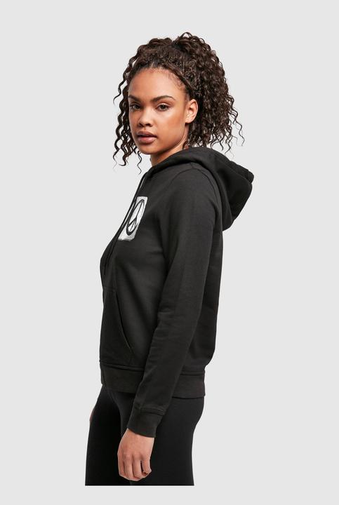 Actual product image Merchcode Ladies Peace - Double Peace Black Basic Hoody - 161625 (XS)