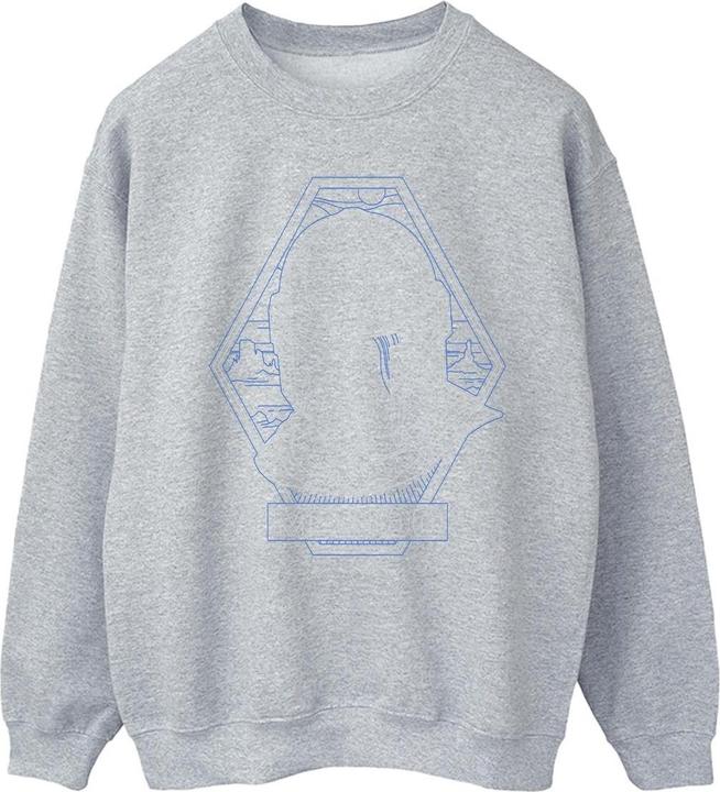 Actual product image Star Wars Mens The Mandalorian Outline Helm Diamond Sweatshirt (XL)