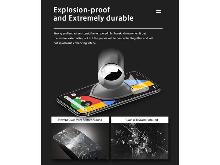 Produktbild Screenguard Google Pixel 4a Full Screen Panzerglas Schutzfolie 2.5D 9H (1 Stück, Google Pixel 4a)