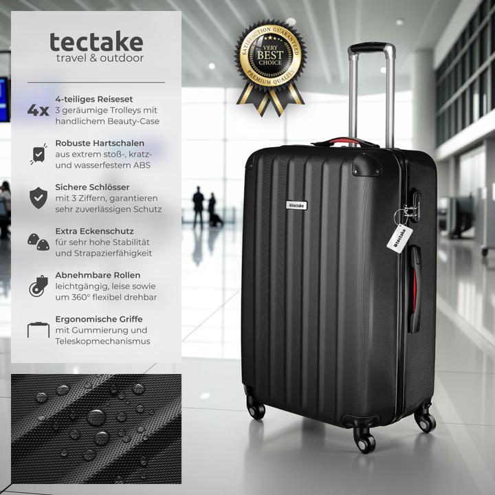Produktbild tectake Cleo 4-tlg. mit Kofferwaage (95 l, L (90 - 115l))