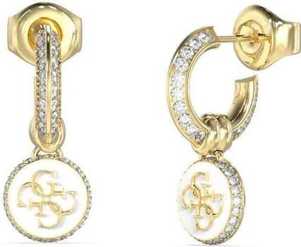 Guess Stijlvolle vergulde ringen met zirkonia's Knot You JUBE04054JWYGWHT/U (Roestvrij staal)