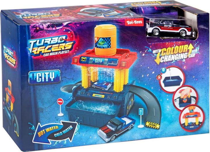 Productafbeelding Toi-Toys Turbo Racers autowasstraat met van kleur veranderende auto