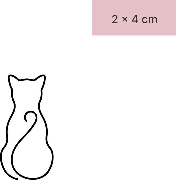 Produktbild minink Temporäres Tattoo – Katze Rückenansicht