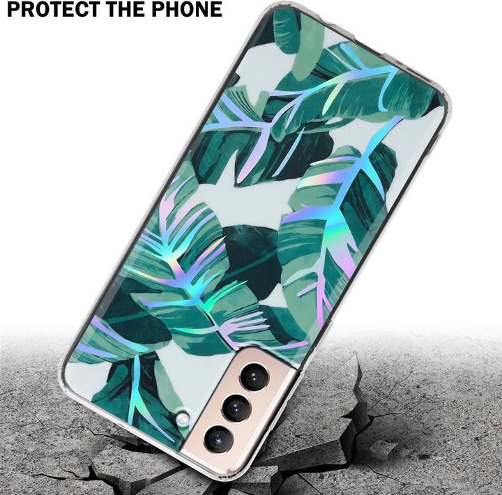 Produktbild Cadorabo IMD TPU Bunte Blumen & Blätter Cover (Samsung Galaxy S21+)