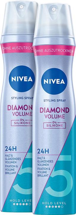 Actual product image NIVEA Diamant Volumen Haarspray DUO (500 ml)