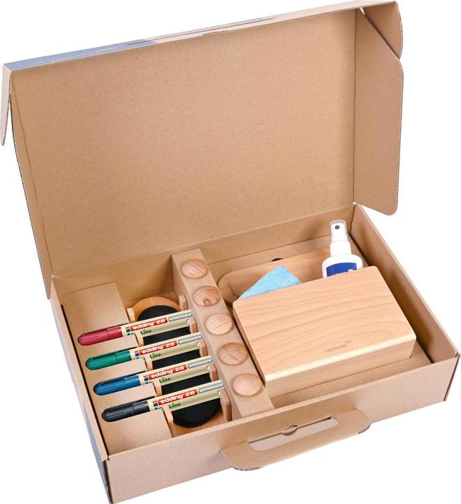 Produktbild Legamaster Starterkit Whiteboard Zubehörset Wooden 17-teilig, aus Holz