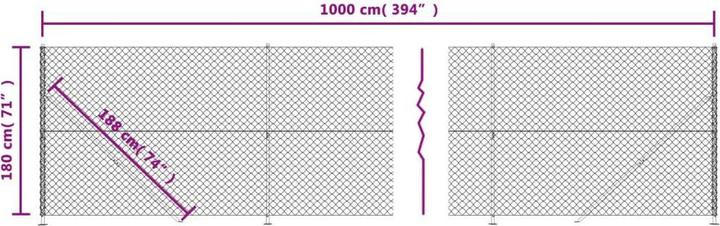 Produktbild VidaXL Maschendrahtzaun mit Bodenflansch Grün 1,8x10 m, Farbe