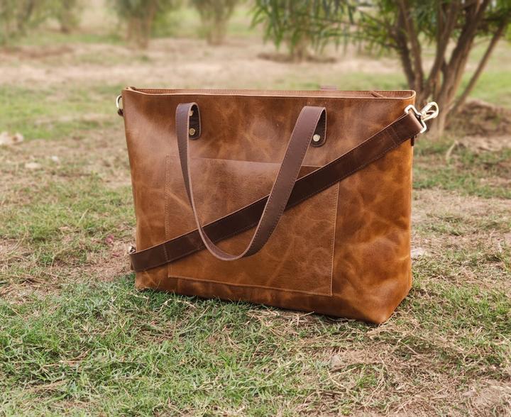 Produktbild Only-Bags.Store Grosse Tragetasche aus Leder, Laptop-Arbeitstasche, Ledergeldbörse, Handtasche
