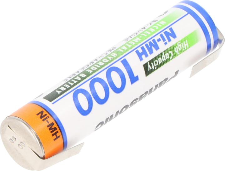 Produktbild Panasonic Akku BK-4HGAE Micro AAA HR-4U mit Lötfahne U-Form (AAA, 1000 mAh)