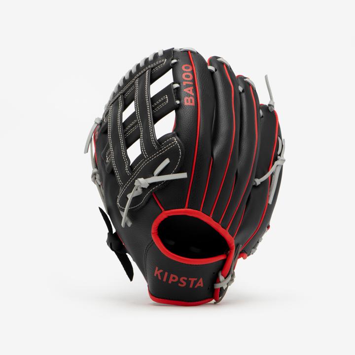 Kipsta Damen/Herren Baseball Handschuh - BA100 LHT schwarz/rot (11.50")
