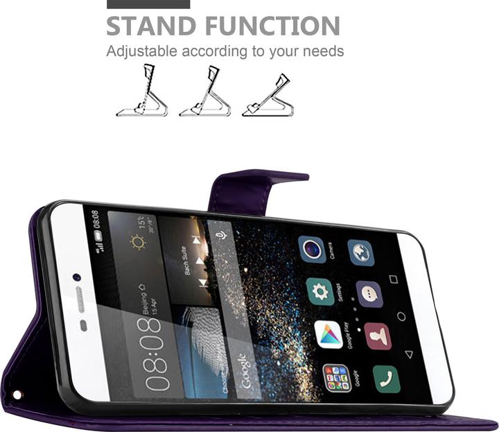 Productafbeelding Cadorabo Bloemen Boekomslag (Huawei P8)