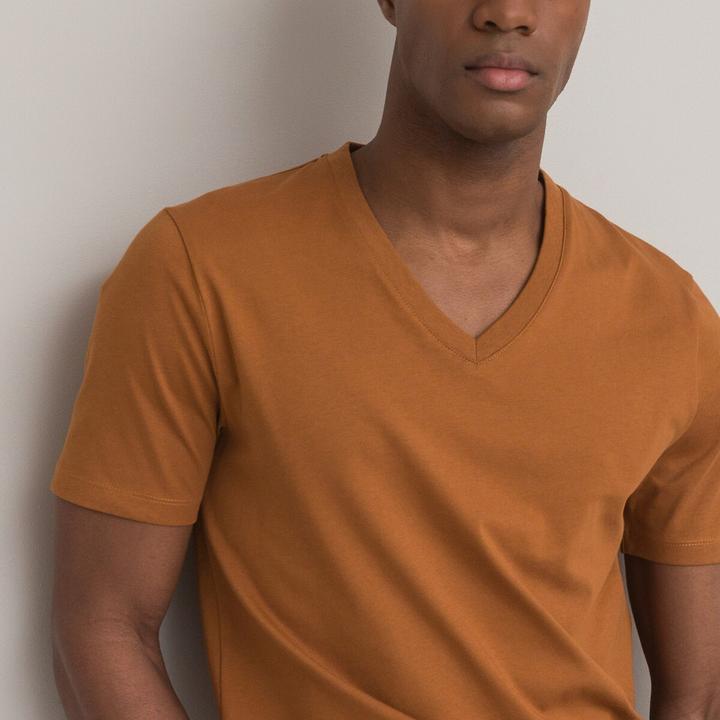 Image du produit La Redoute Collections T-shirt avec col en V (3XL)