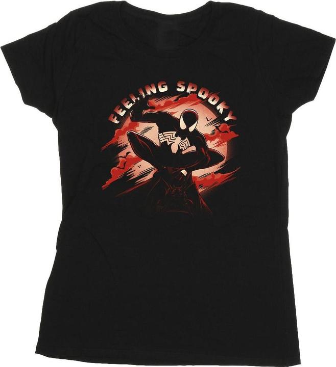 Actual product image Spiderman Womens/Ladies Feeling Spooky Cotton T-Shirt (L)