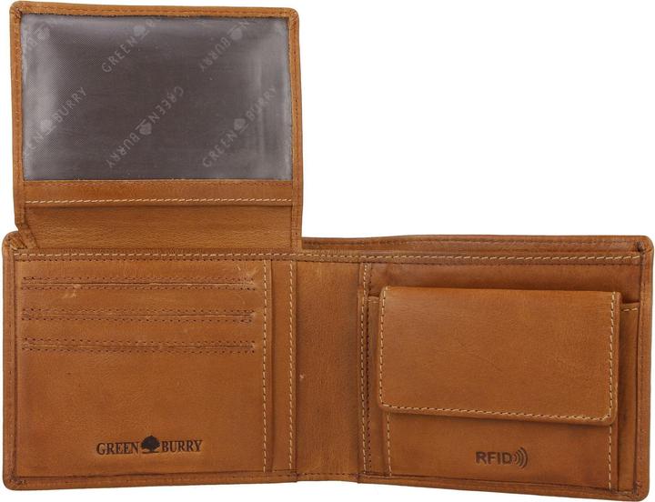 Image du produit Greenburry Porte-monnaie Tornado protection RFID cuir 13 cm