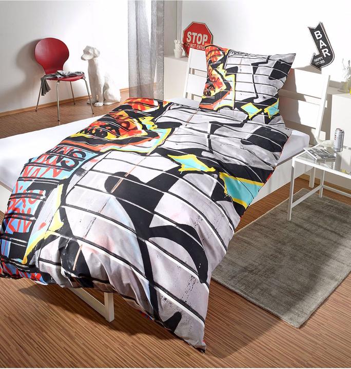 Image du produit BettwarenShop Graffiti (Set de linge de lit, 155 x 220 cm, 80 x 80 cm)