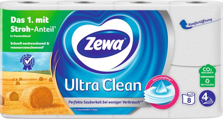 Zewa Carta igienica Ultra Clean 4 veli 8 rotoli (8 x)