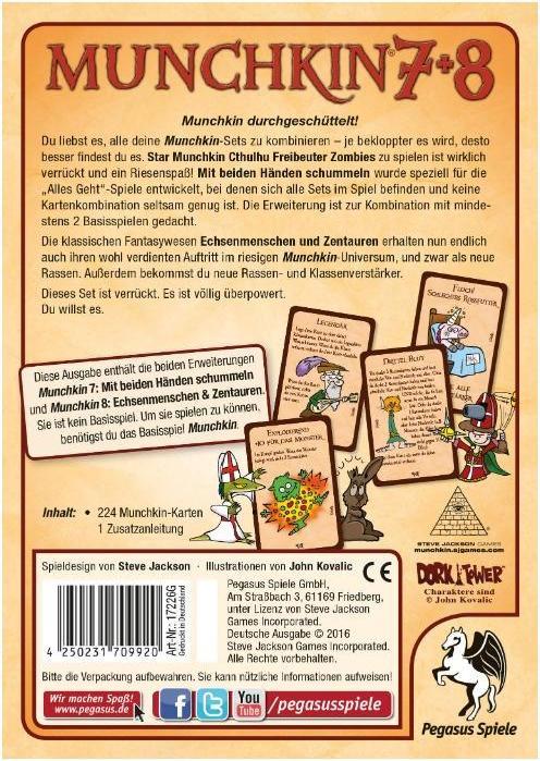 Immagine prodotto Pegasus Espansione Munchkin 7+8 (Tedesco)
