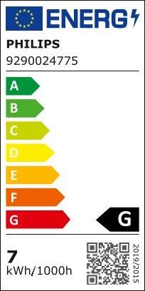 Energie-Label Philips Hue E27 - Filament Lampe (E27, 7 W, 550 lm, 1 x, G)
