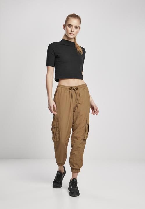 Actual product image Urban Classics Ladies High Waist Crinkle Nylon Cargo Pants (M)