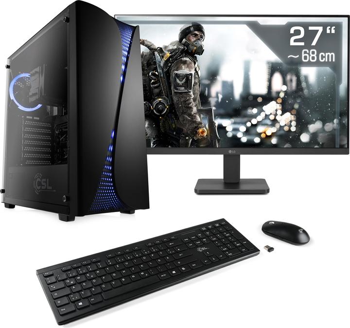 Actual product image CSL Gaming PC M11300H, QWERTZ Layout (DE) (AMD Ryzen 5 Pro 8600G, 32 GB, 1000 GB, Radeon 760M)
