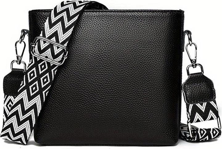 Produktbild Only-Bags.Store Kunstleder Crossbody Umhängetasche, Solid Farbe Messenger Satchel Geldbörse, Casual Fashion