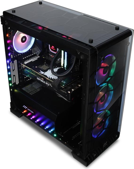 Produktbild Mifcom Spectrum RTX2080Ti Core i9 Ultimate (Intel Core i9-9900K, 32 GB, 1000 GB, GeForce RTX 2080 Ti)