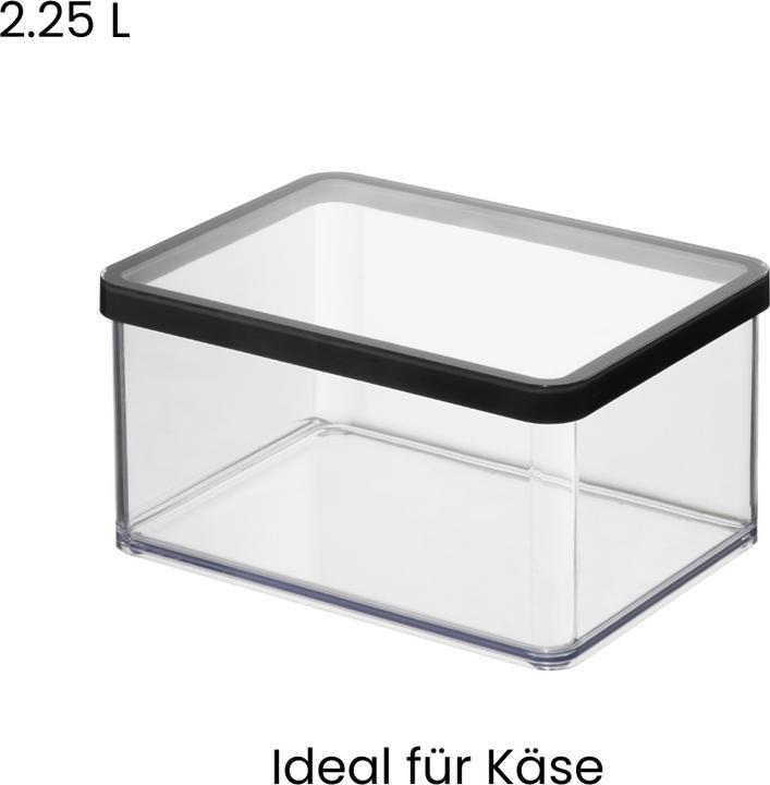 Produktbild Rotho LOFT Vorratsdosen KLAR schwarz (0.23 l)