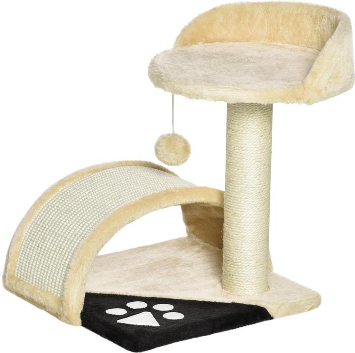 Image du produit PawHut Arbre à chat en peluche (46 cm, Beige)