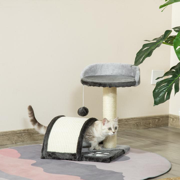 Actual product image PawHut Cat tree with plush (44 cm, Grey)