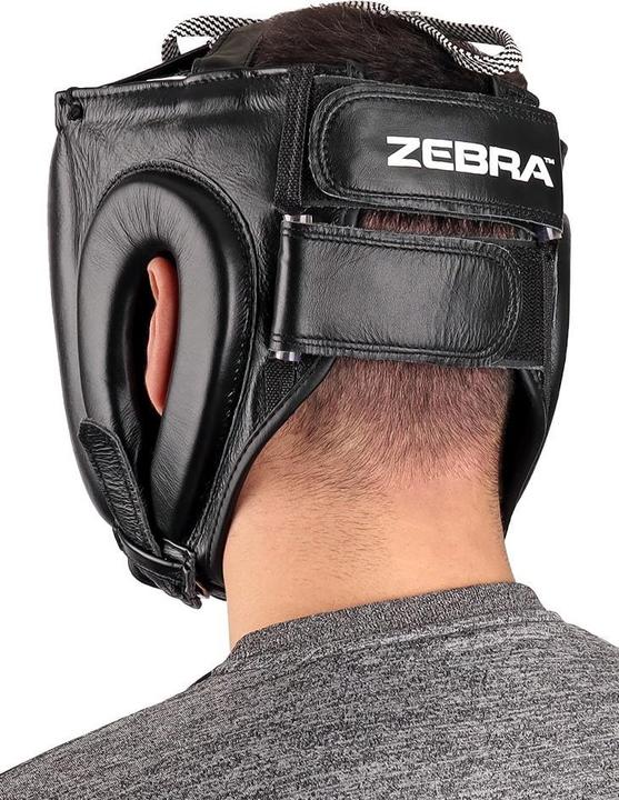 Actual product image Zebra Athletics Leather Box Head Guard (L, XL, S/M)